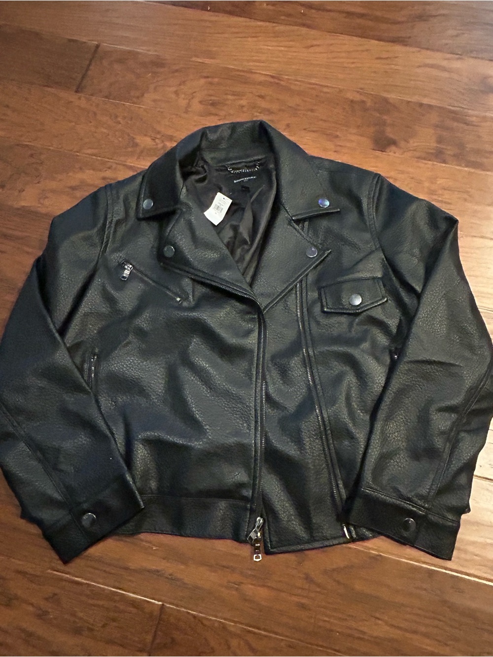 Banana Republic VEGAN LEATHER CROPPED MOTO JACKET - NWT - Picture 9 of 9
